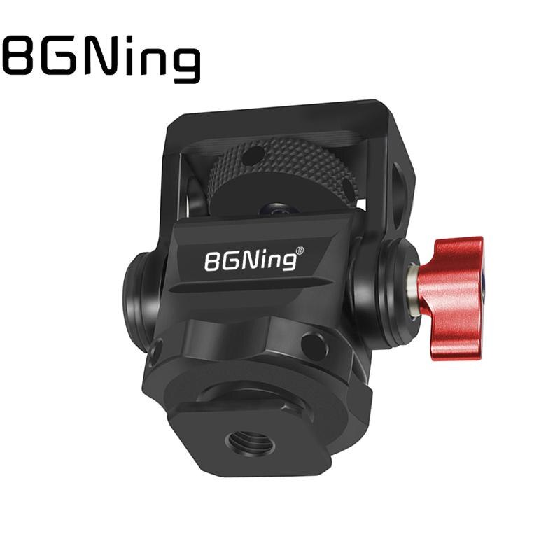 BGNing Camera Monitor Holder Swivel and Tilt Adjustable Monitor EVF Mount w/ Cold Shoe Mount ARRI Locating Pin 1/4'' Thread
