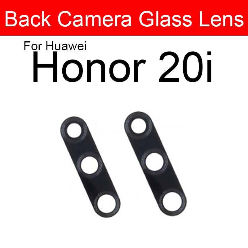 Voltar câmera traseira lente de vidro para huawei honor 20 20i 20s 20 pro lite lente de vidro da câmera principal com adesivo fita peças reposição: For Honor 20i