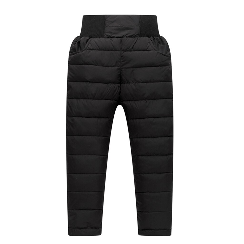 Pantalon d'hiver en coton rembourré pour tout-petits | Épais et , pantalon de Ski imperméable, Leggings taille haute, pour bébés de 9-10-12 ans: Black / 6