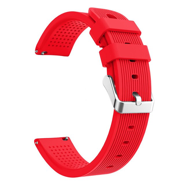 Vervangende siliconen horlogeband voor de active 2 , samsung galaxy watch active 2 , gear 40mm 44mm 42mm , gear  s2 sport 20mm horlogeband.: Rood