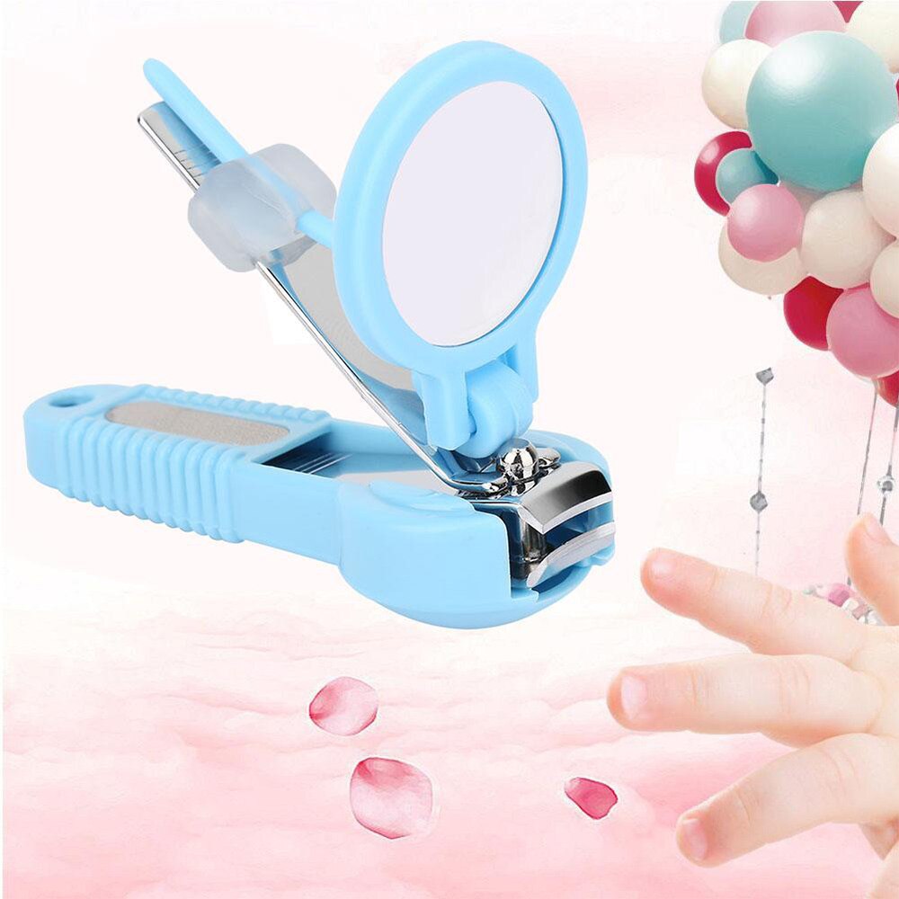 Soins des ongles bébé avec loupe, ciseaux à ongles, poche doigt orteil coupe-ongles coupe-ongles tondeuse outil de manucure enfants soins des ongles