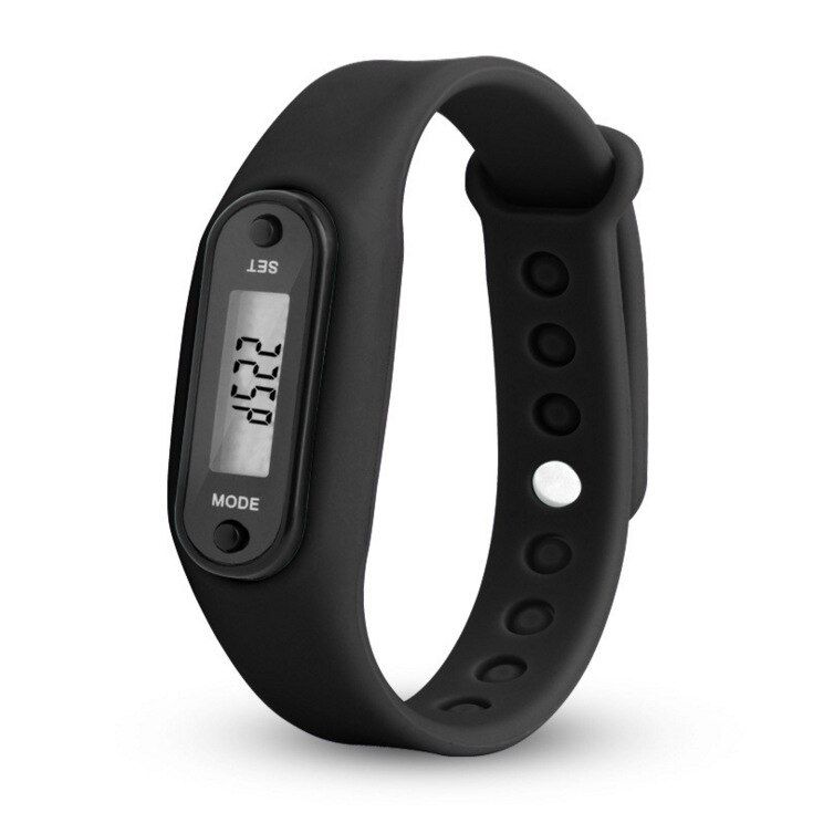 Newest Pedometer Sport Activity Tracker Step Counter Bracelet Band Sport Smart Wrist Watch Bracelet Display Fitness Step Tracker: Black