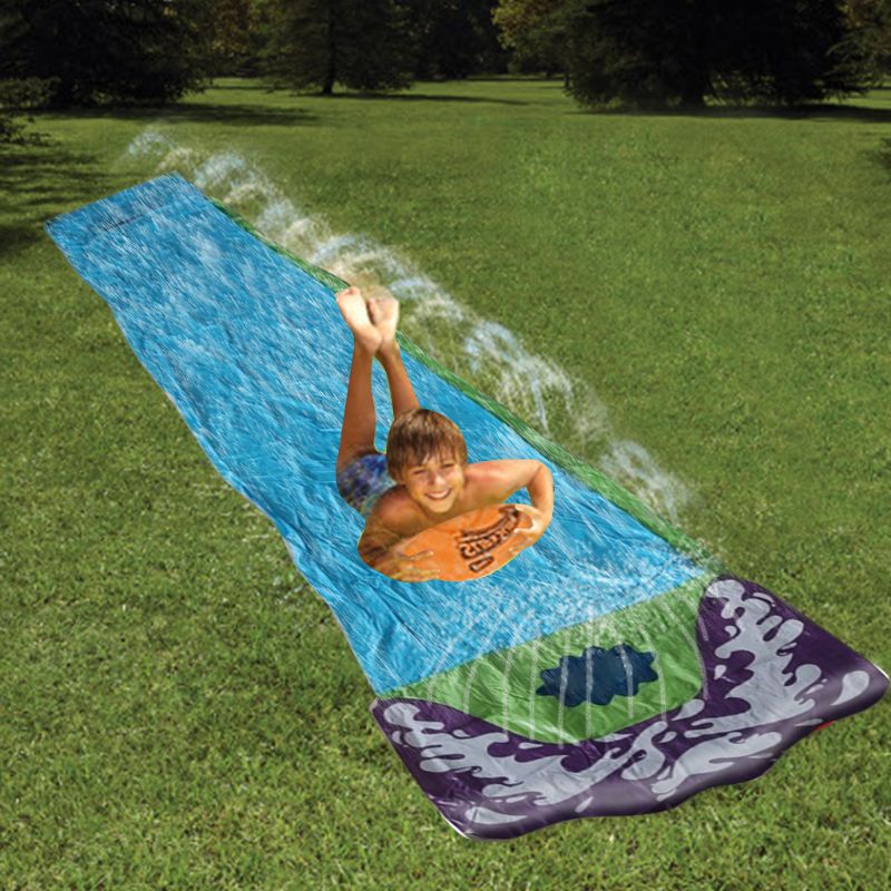 Sprint Water Slide with Foot Racing Lanes and Pool Toy Backyard B2QD