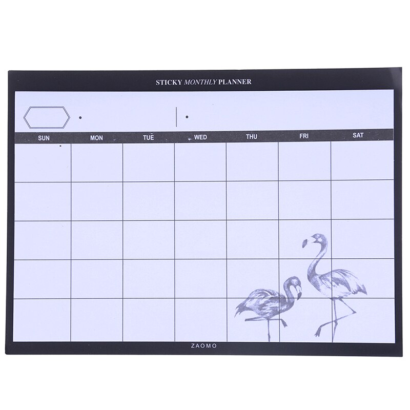 Simple Desktop Schedule Planner Monthly Plan Kawaii Mini Notebooks Office Supplies Work Efficiency Summary Organizer: white