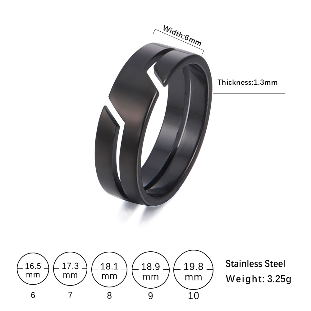 Skyrim Simple en acier inoxydable Couple bague pour hommes femmes décontracté bagues bijoux fiançailles anniversaire 2025: 7 / WHITE