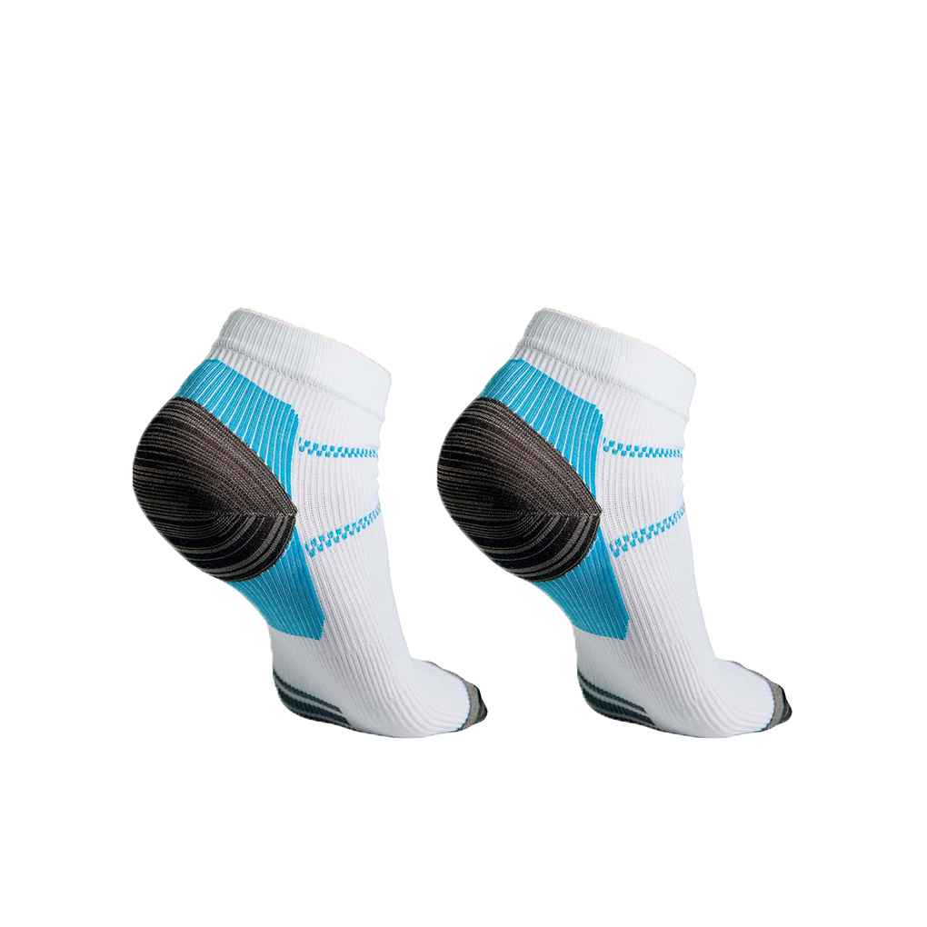1 Pair Unisex Foot Compression Socks Anti-Fatigue Plantar Fasciitis Heel Spurs Pain Knit Socks For Men Women Sports Socks: white