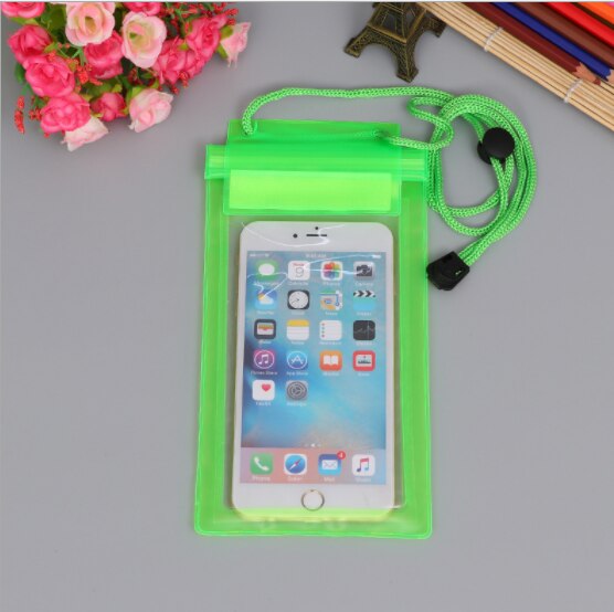 LISM 2-Pieces of Waterproof Pvc Bag Mobile Phone Large Protective CoverSwimming Diving Case: Green Color