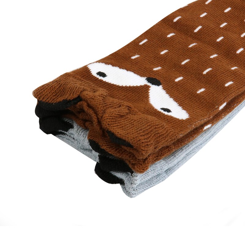 1 Paar unisex schön niedlich Karikatur Fuchs Kinder Baby Socken Knie Mädchen Junge Baby Kleinkind Socken Tier Kleinkind Sanft Baumwolle Socken Bein warm