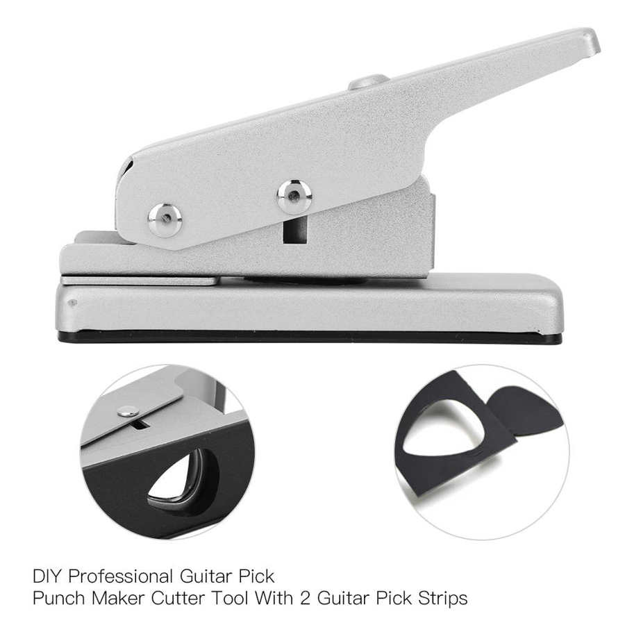 DIY Guitar Pick Punch Pick Maker Cutter Tool Kit With 2 Guitar Pick Strips Black or