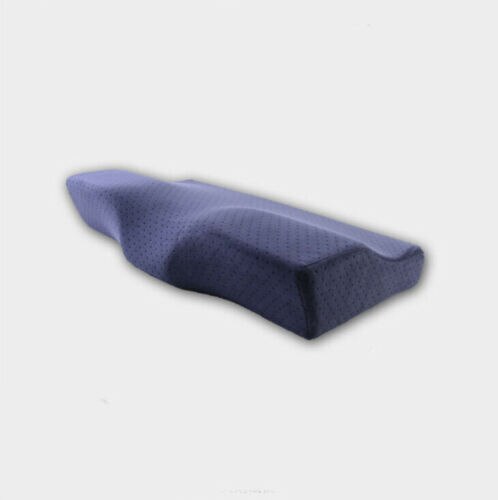 Contour memory foam cervikal kudde ortopedisk nacksmärtskudde för sida rygg spondylodyn sovkuddar nacke huvud ryggstöd: Djupblå