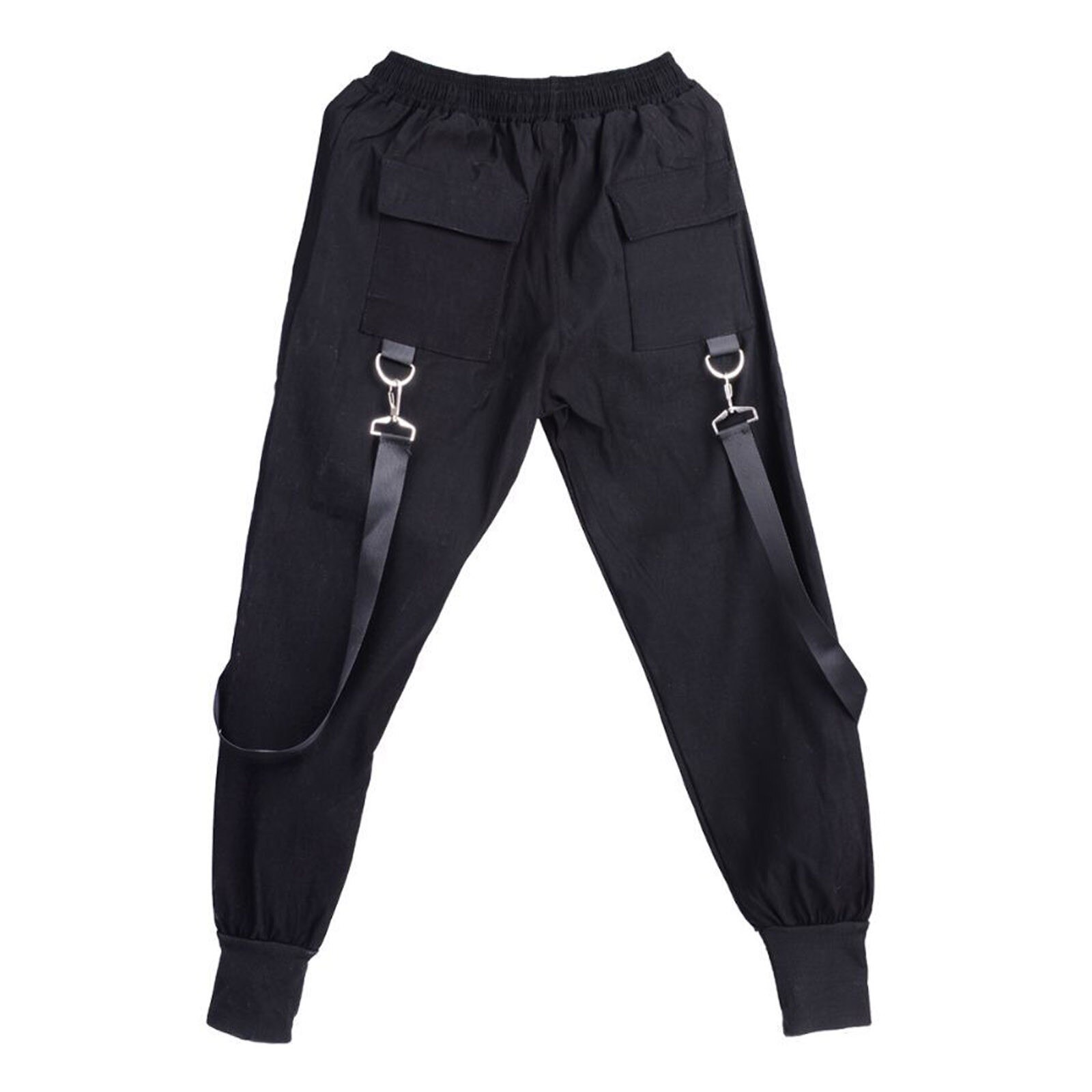 Pantalones de chándal rasgados con bolsillos para hombre, ropa deportiva para exteriores, de estilo Hip Hop, informal, para correr