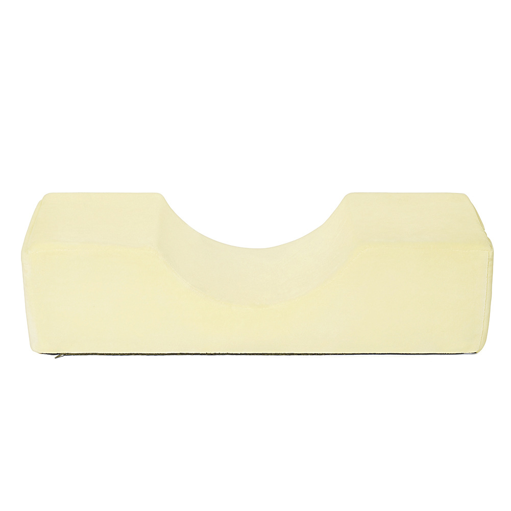 Peitsche Kissen Nacken Unterstützung Wimpern Weiche Kissen Pfropfen Wimpern Erinnerung Schaum Wimpern Verlängerung Kissen Mit Tasche machen-hoch Salon: Beige Gelb