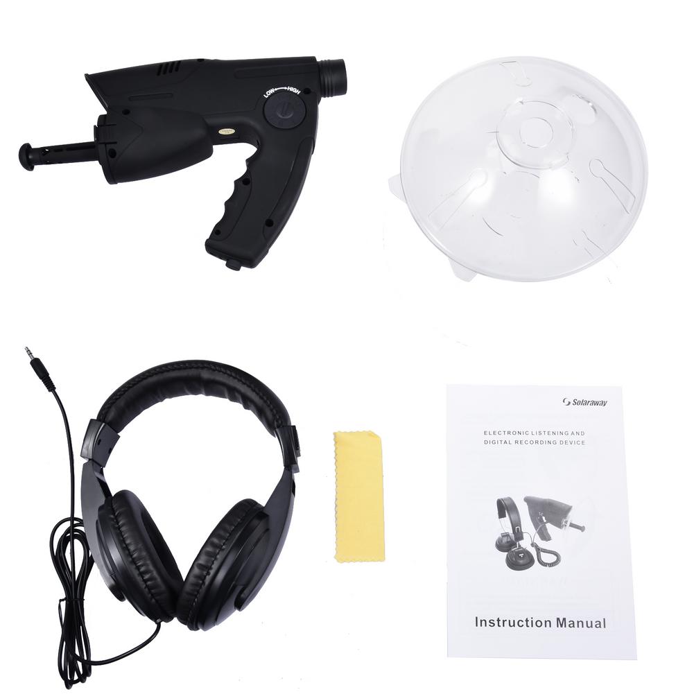 Telescopio de enfoque parabólico 8X 21, telescopio Monocular con micrófono direccional para Ornitología, para escuchar aves al aire libre