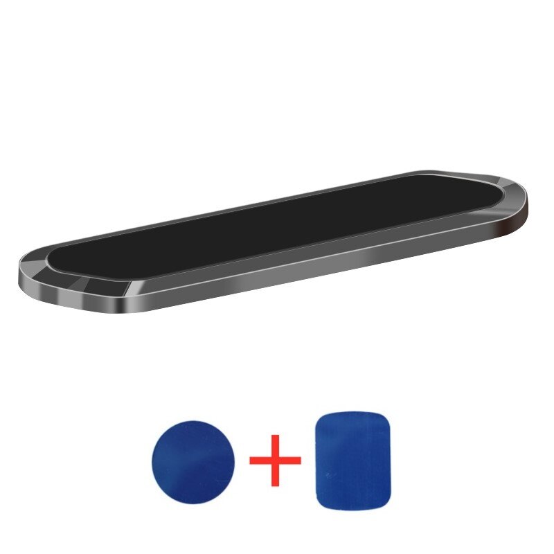 support de téléphone de voiture magnétique tableau de bord Mini bande forme support pour iPhone Samsung Xiaomi métal aimant GPS support de voiture pour mur: Black