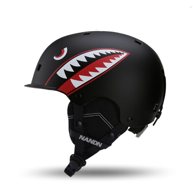 Winter freundlicher Ski Helm Integral- geformten Skifahren Helm Jungen Mädchen Schnee Helm freundlicher Sicherheit Skateboard Ski Snowboard Helm: Schwarz 08 / S