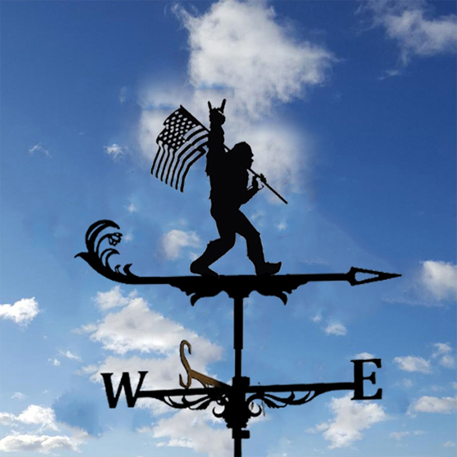 Weather Vane Farm Weather Vane Wind Direction Indicator Animal Garden Yard Roof Decoration Outdoor: Monster