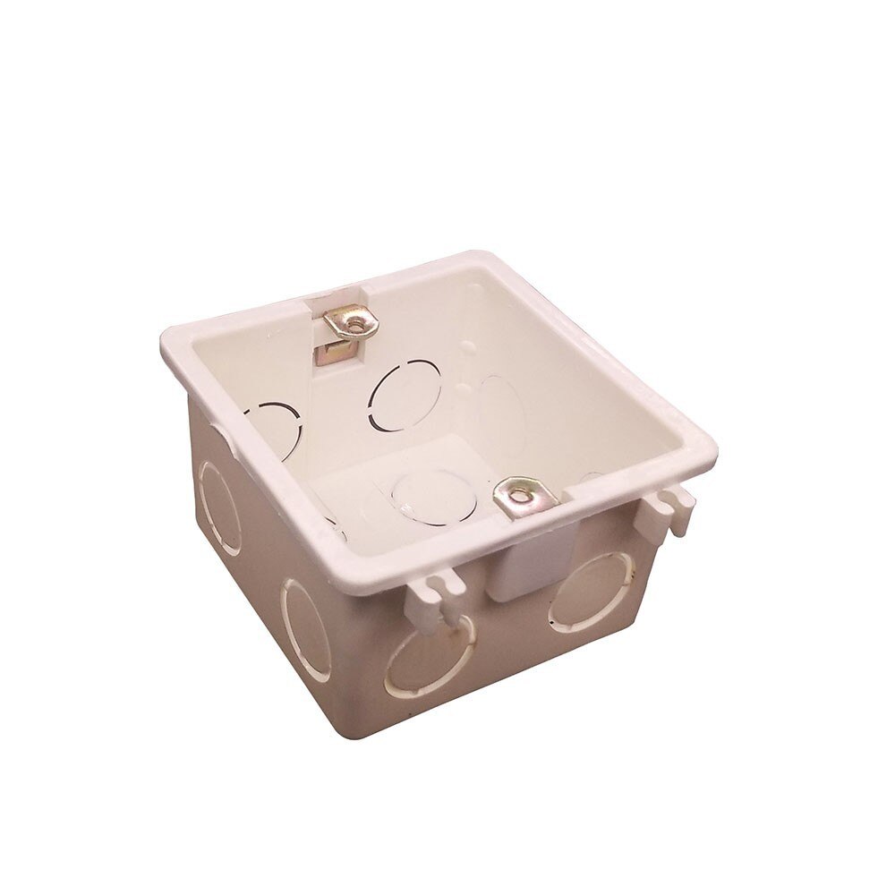 Mounting Box 86*86mm wall Cassette Universal White Wall for Wall Switch and Plastic Enclosure Socket Back Box Outlet 86mm: Default Title