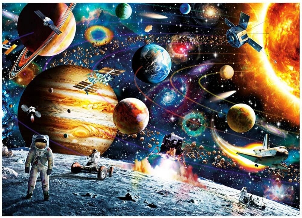1000Pcs/set Jigsaw Puzzle for Adult Space Puzzle Planets in Space Jigsaw Puzzle 70 x 50cm