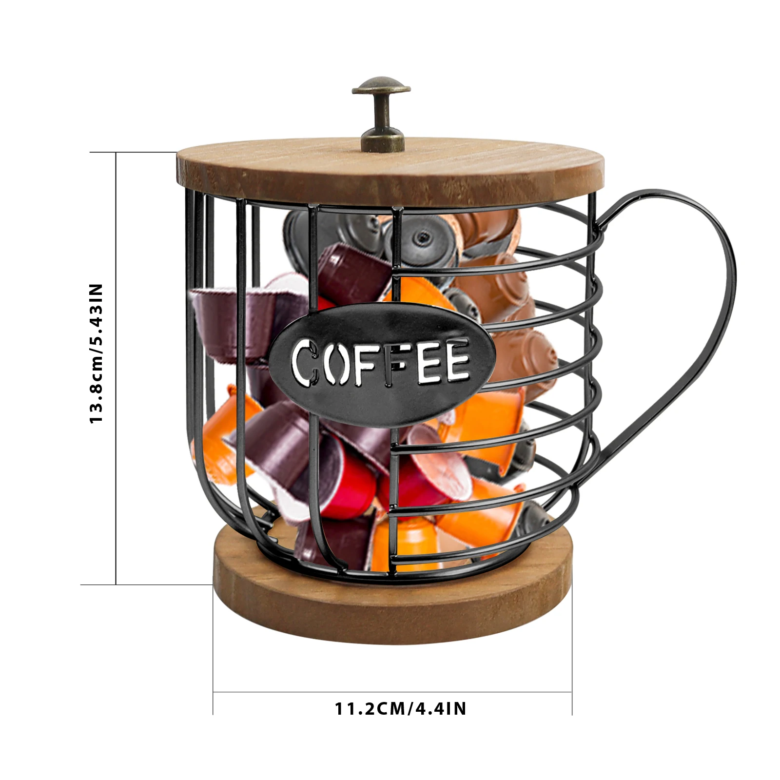 Porte-dosette de café pour tasses K, porte-gobelets K pour comptoir, organisateur de dosettes de café en forme de tasse, panier de rangement de dosettes de café pour café B