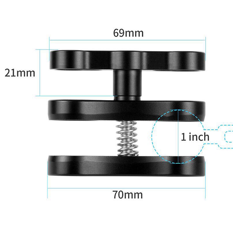 2 Stuks Dual Aluminium Bal Klem Voor Onderwater Camera Arm Systeem