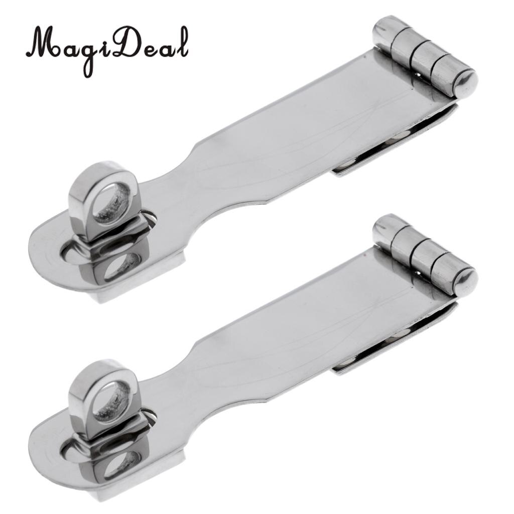 Marine 2 pièces sécurité pivotant cadenas moraillon & agrafe porte hangar Marine Kayak bateau cabine jardin porte serrure 92mm accessoire