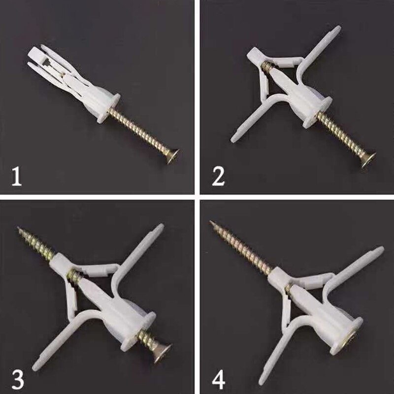 Hollow Wall Anchors Plasterboard Plugs &amp; Screws Aircraft/Butterfly Expansion Anchors Bolts Frame Fixings Expansion Tube
