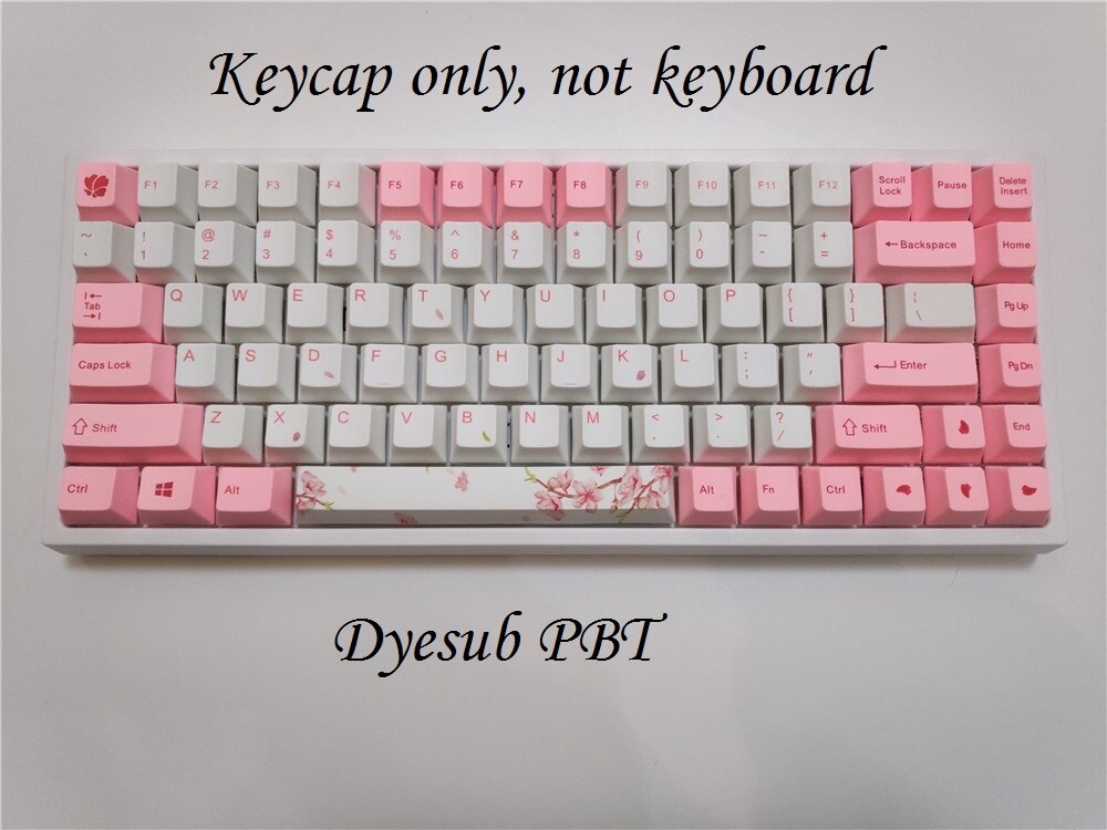 84 keycaps pbt para teclado mecânico diy keycool 84 lado impressão keycap keydous