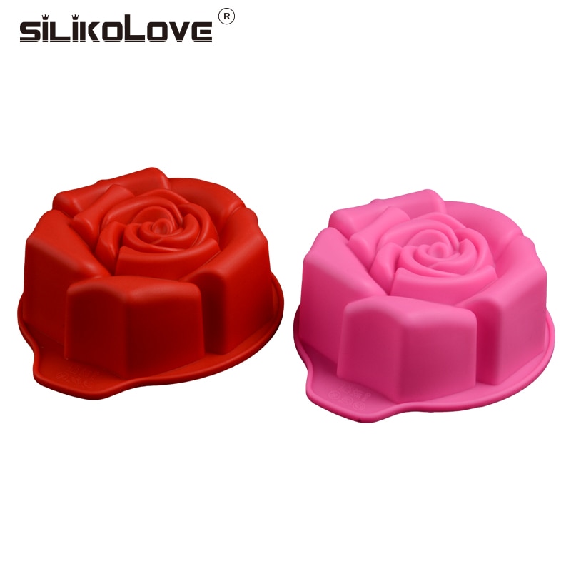 Silikolove Rose Siliconen Mousse Pan Cakevorm Non-stick Bakken Decoratie Gereedschappen Siliconen Vormen Bakvormen 3D Silicone Mold Bakken