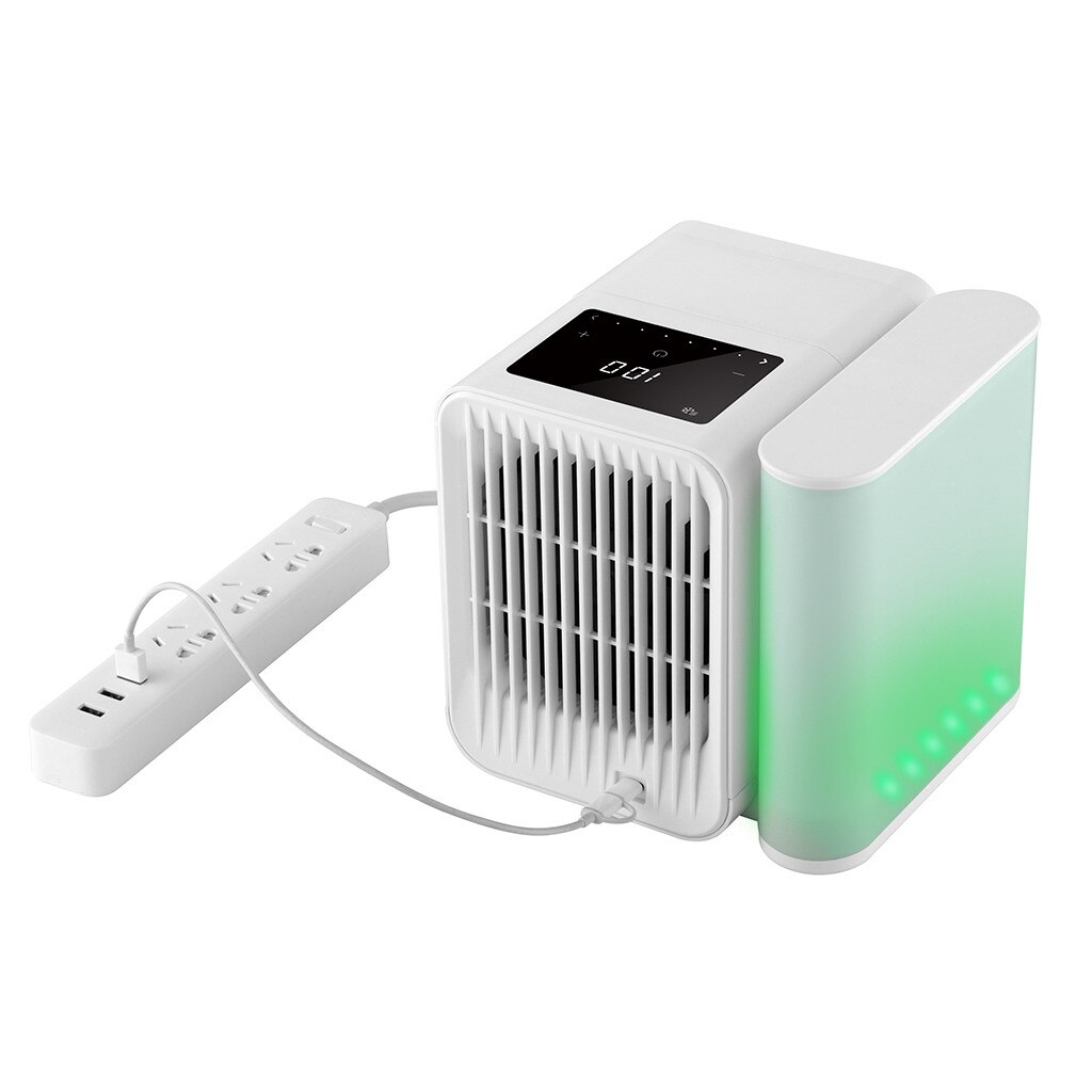 Mini Desktop Air Conditioner Cooler Fans Usb Rechargeable Air Cooler Household Small Air Cooler Fans With Smart Screen#g40