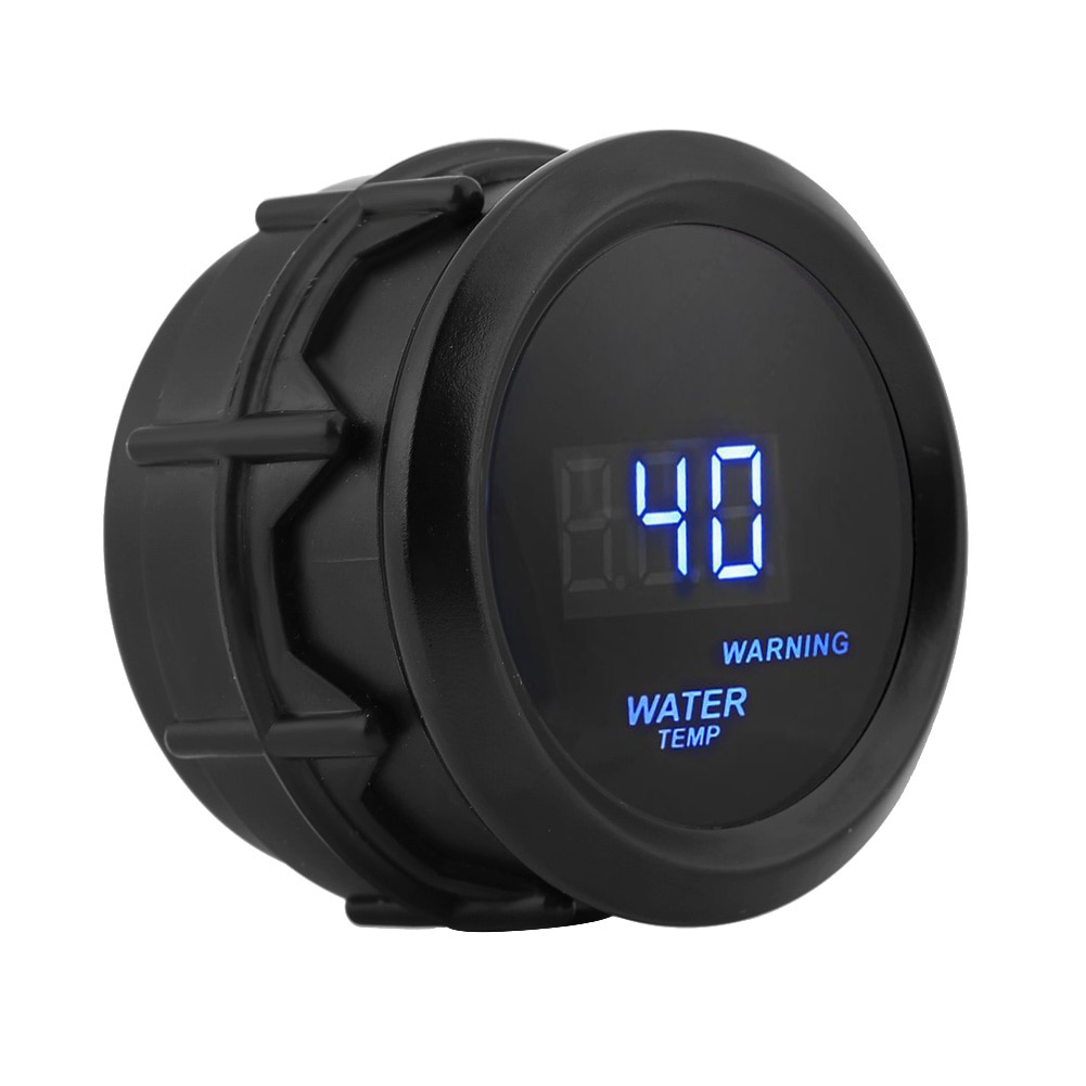 Universal 2 Inch 52mm Car Blue LED Digital Water Temperature Fahrenheit Gauge Kit with Temp Sensor for most of cars and motors