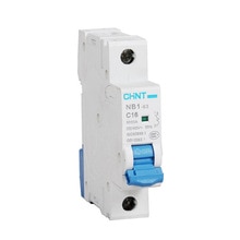 CHINT Mini Disjoncteur NB1-63 1 Pôle C1A 2A 3A 4A 6A 10A 16A 20A 25A 32A 40A 50A 63A MCB