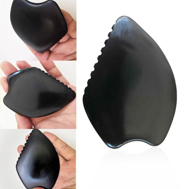 Black Bian Stone Gua Sha Massage Tool Massage Bianstone SPA Scraping