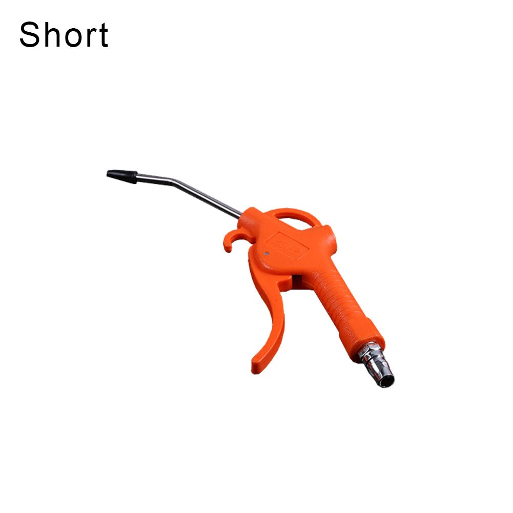 Orange Plastic Air Blower Pneumatic Dust Blowing Removal Powerful Air Compressor Air Pump Equipment Cleaning Tool with Connector: Short