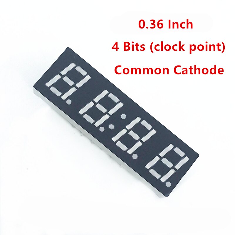 10Pcs 0.36 Inch Digital Tube LED Display 1Bit ~ 6Bit Display Common Anode/ Cathode 0.36" 7 Segment Red Led Display Board: clock point Cathode