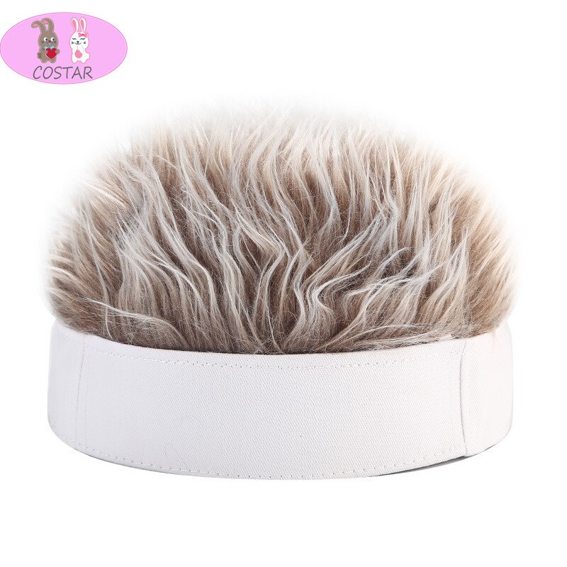 COFUN 2020 odzież Streetwear na jesień i zimę śmieszne czapka z peruką mężczyzn