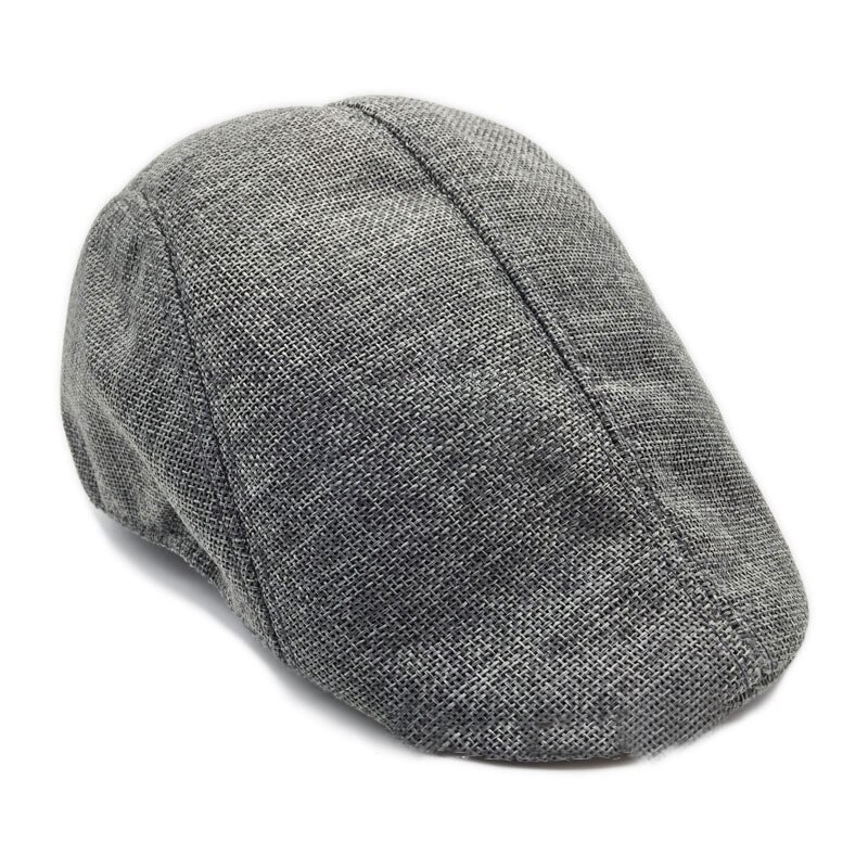 Hat Golf Newsboy Classic Wool Cap Herringbone Duckbill Ivy SAL99: gray