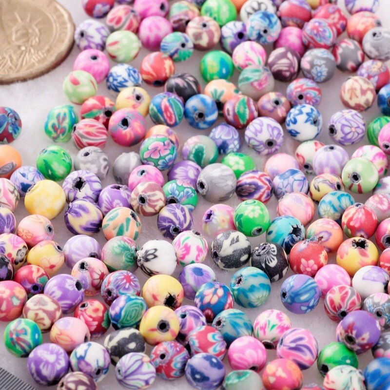 200 stuks kralen sieraden accessoire keramiek ronde dia  ,100 stuks 12 mm & 100 stuks 10 mm