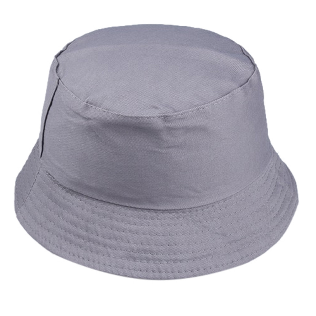 Unisex kesä taitettava ämpärihattu naisten ulkoilu aurinkovoide puuvilla kalastus metsästyslakki miesten chapeau aurinkosuojahatut  #t1p: Tumman harmaa