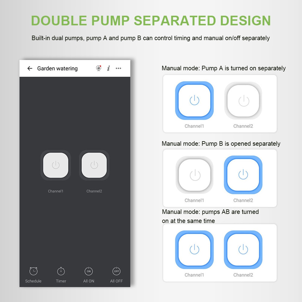 Garden Automatic Drip Irrigation Device Automatic Watering System WiFi Control Houseplant Timer for Garden Patio