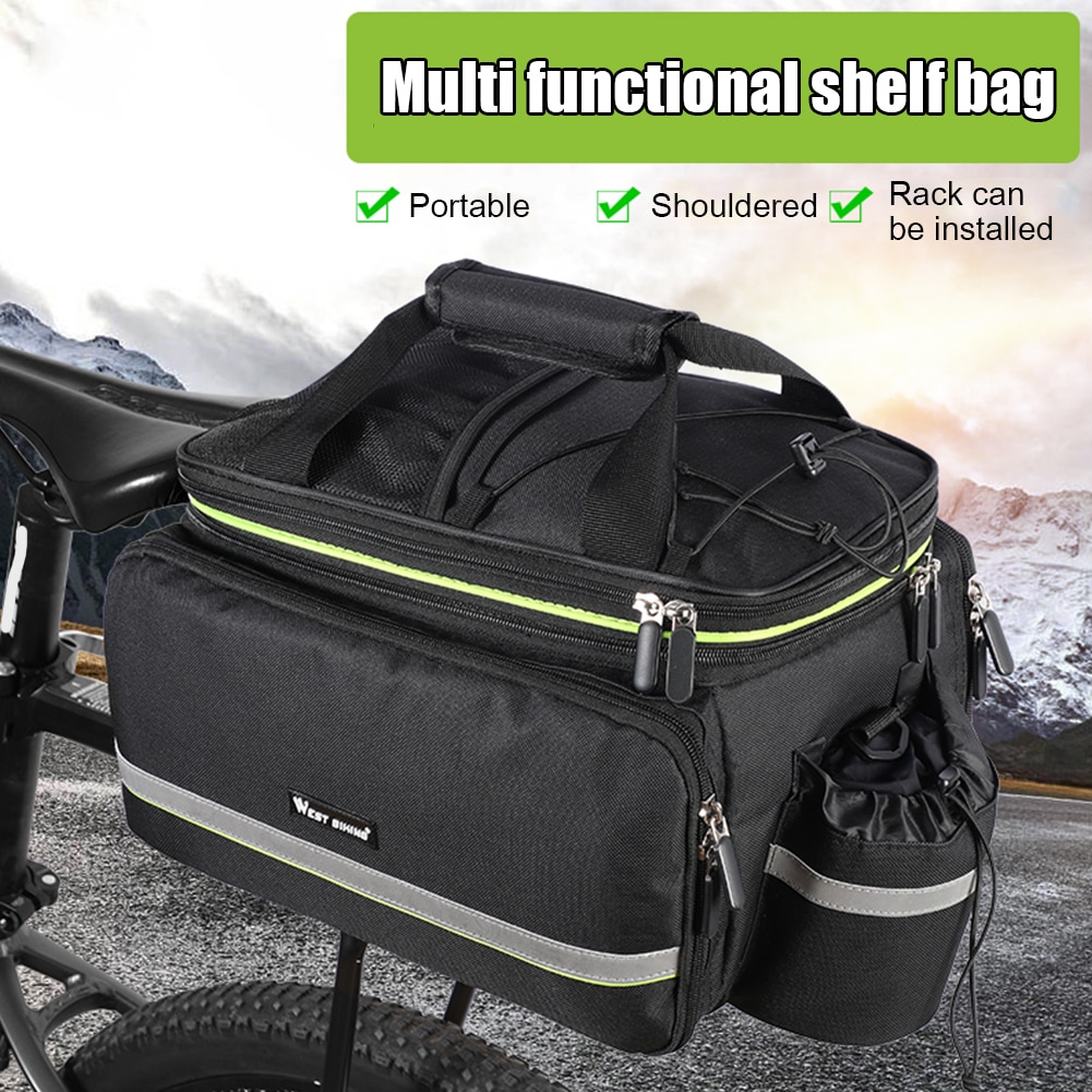 WEST BIKING Bicycle Trunk Bag Large Capacity Cycling Mountain Bike Saddle Rack Bags Luggage Carrier Bike Pouch