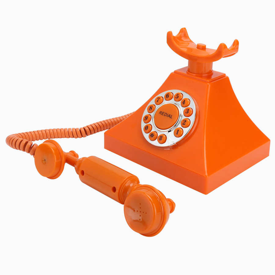 Draadloze Telefoon Vintage Vaste Telefoon Oranje High Definition Call Grote Clear Knop Us/Uk Bedrading Telefoon Draagbare