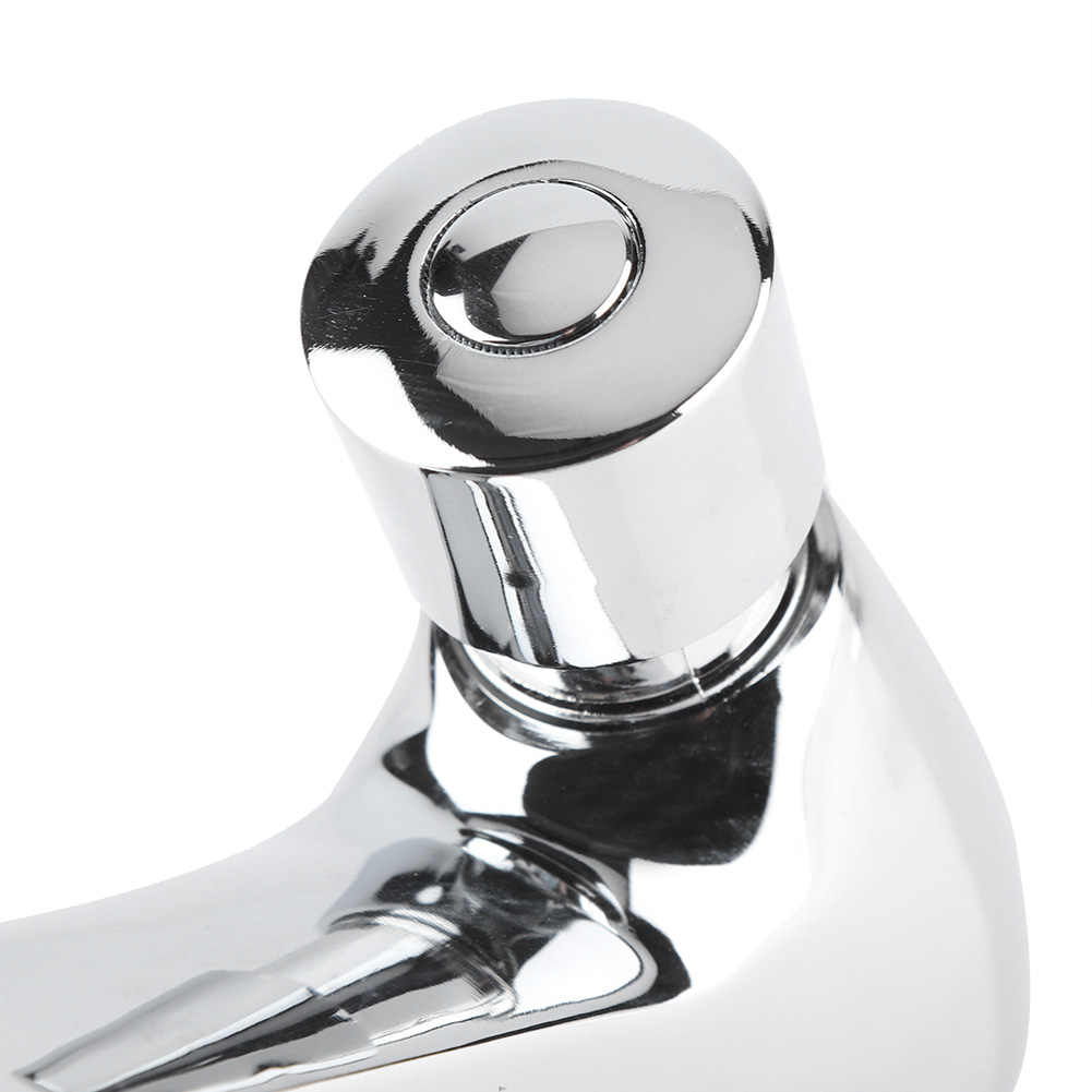 Basin Faucet Sink Tap Public Ktchen Bathroom Chrome Plated Self Closing Water Saving Time Delay Basin Sink Tap Faucet Faucet