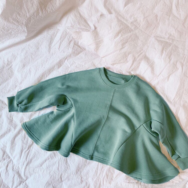 Herfst kinderkleding meisjes koreaanse all-match pullover hoody: Groente / 2t