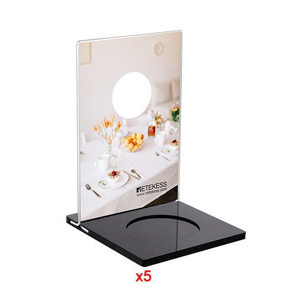 Retekess Restaurant Pager System - 5 Call Buttons - Acrylic - Wireless Waiter Calling