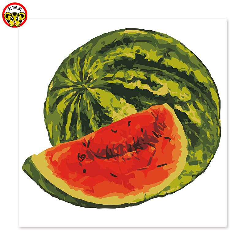 painting by numbers art paint by number big watermelon Sweet watermelon Decorative paintings Draw on canvas Digital Painting Fam: 50x50No frame