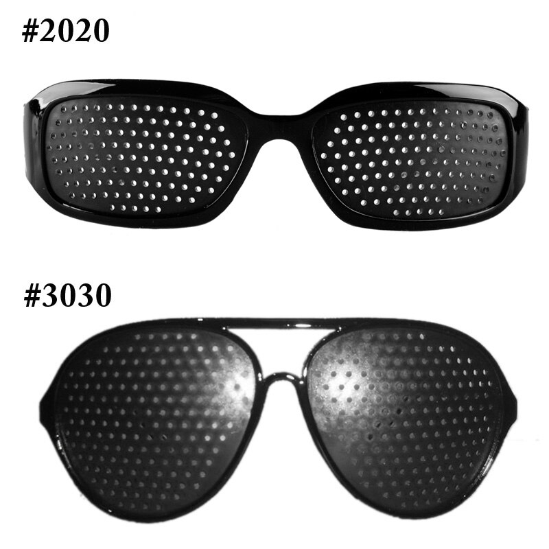 10 stuks zwarte unisex oogzorgbril met gaatjesbril, gaatjesbril, oogoefening, gezichtsvermogen verbeteren, plastic, natuurlijke genezing, goedkoop