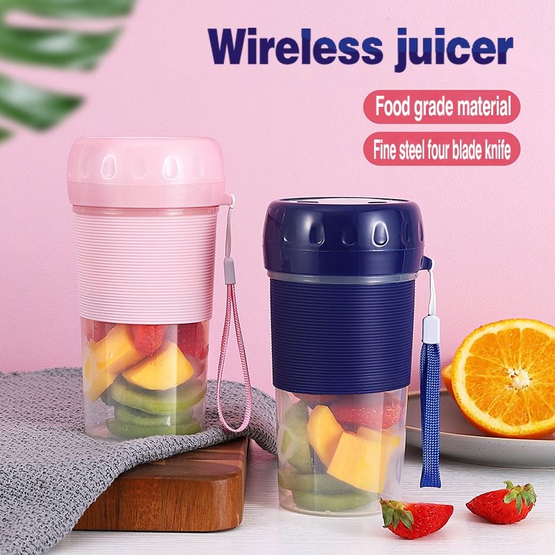 Mini Draagbare Juicer Multifunctionele Fruit Milkshake Cup Juicer Draadloze Opladen Sap Cup Ontbijt Drinkware Cup Met Touw