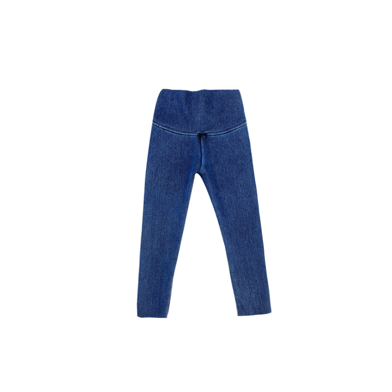 Jean En Denim Pour Bébé Fille - Taille élastique - Pantalon Doux Délavé - Tailles 6-12 Mois à 4-5 Ans - Lavable En Machine