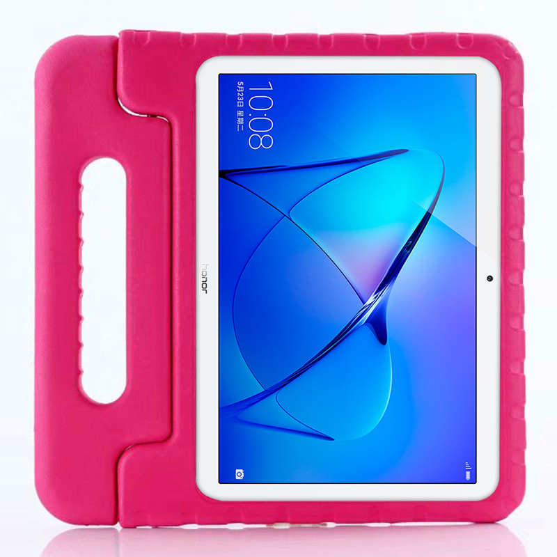 Para Huawei MediaPad T3 10 niños de espuma EVA mano a prueba de golpes a prueba funda de cuerpo entero para Huawei T3 9,6 AGS-L09 AGS-L03 AGS-W09: Rojo rosado