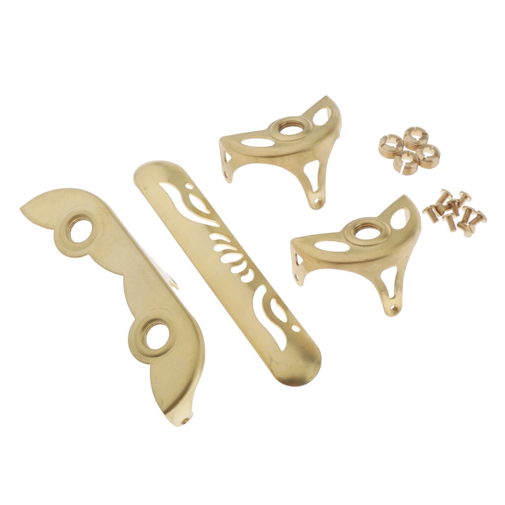 Alto Sax Key Guard Kit With Screws Copper Instrument Parts 13cm Gold Color